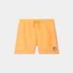 Short de bain droit taille &eacute;lastiqu&eacute;e orange corail homme