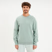 Pull col rond manches longues bleu gris homme