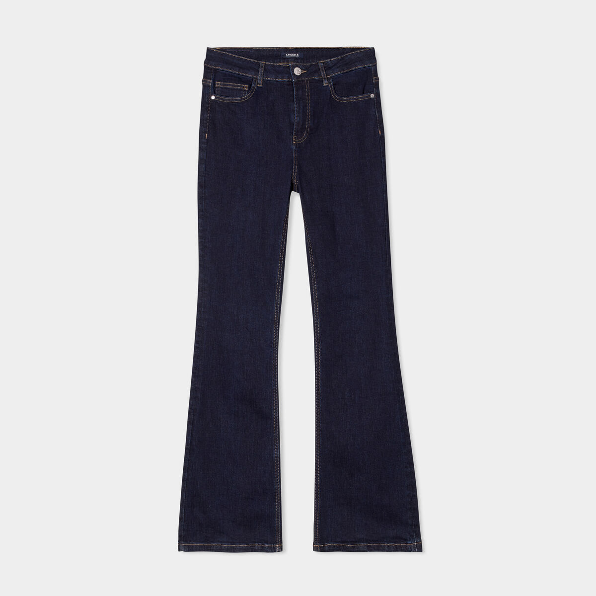Jeans flare 5 poches Creeks denim brut femme