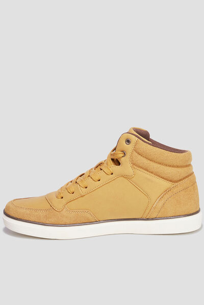 Baskets montantes à lacets Creeks Kibo jaune homme