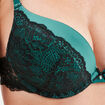 Soutien-gorge dentelle maxi push-up vert foncé femme