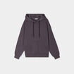 Sweat hoodie molleton &agrave; capuche gris fonc&eacute; femme