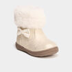 Boots d&eacute;tails fausse fourrure ivoire b&eacute;b&eacute; fille