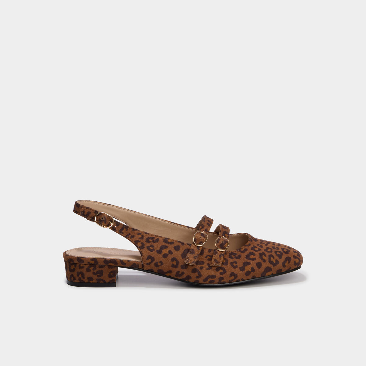 Ballerine slingback &agrave; brides dor&eacute;es multicolore femme