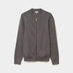Gilet zipp&eacute; col teddy gris homme