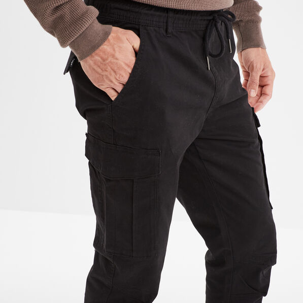 pantalon cargo slim coton liberto noir homme Pantalon cargo slim coton Liberto noir homme