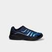 Baskets plates running &eacute;lastiqu&eacute;es bleu homme