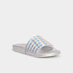 Claquettes métallisées Wamea Beach couleur argent femme