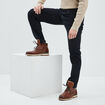 Bottines en cuir marron homme