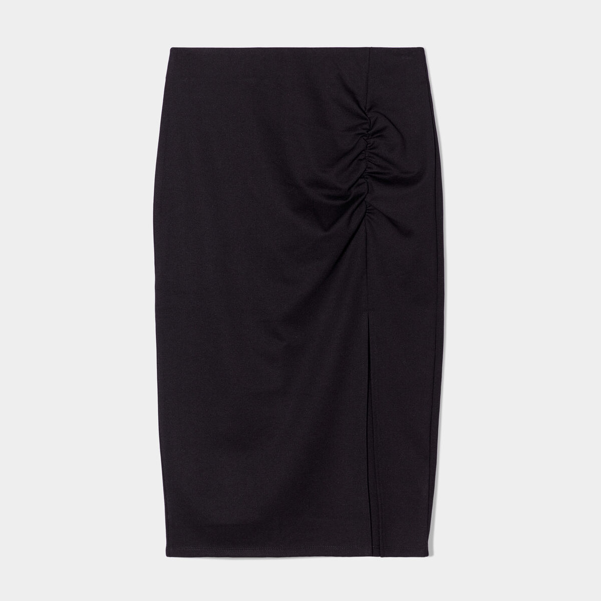 Jupe midi fendue noir femme
