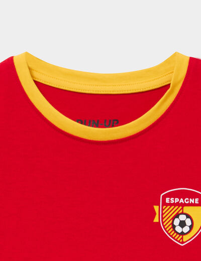 T-shirt maillot de football Espagne rouge mixte