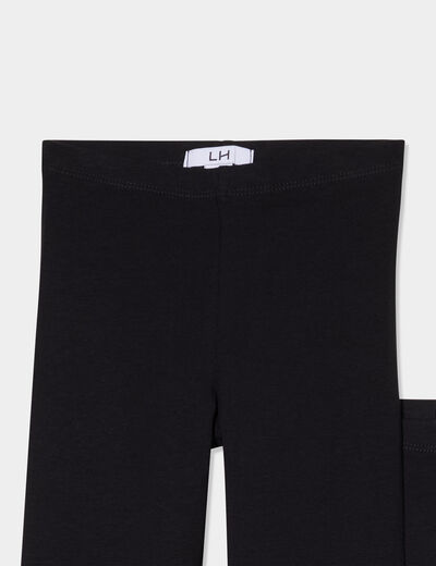 Lot 3 leggings coton noir fille