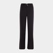 Pantalon large taille haute noir femme