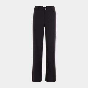Pantalon large taille haute noir femme