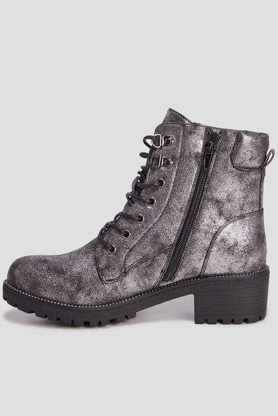 Bottines irisées gris femme