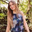 Robe courte sans manches Liberto violet femme