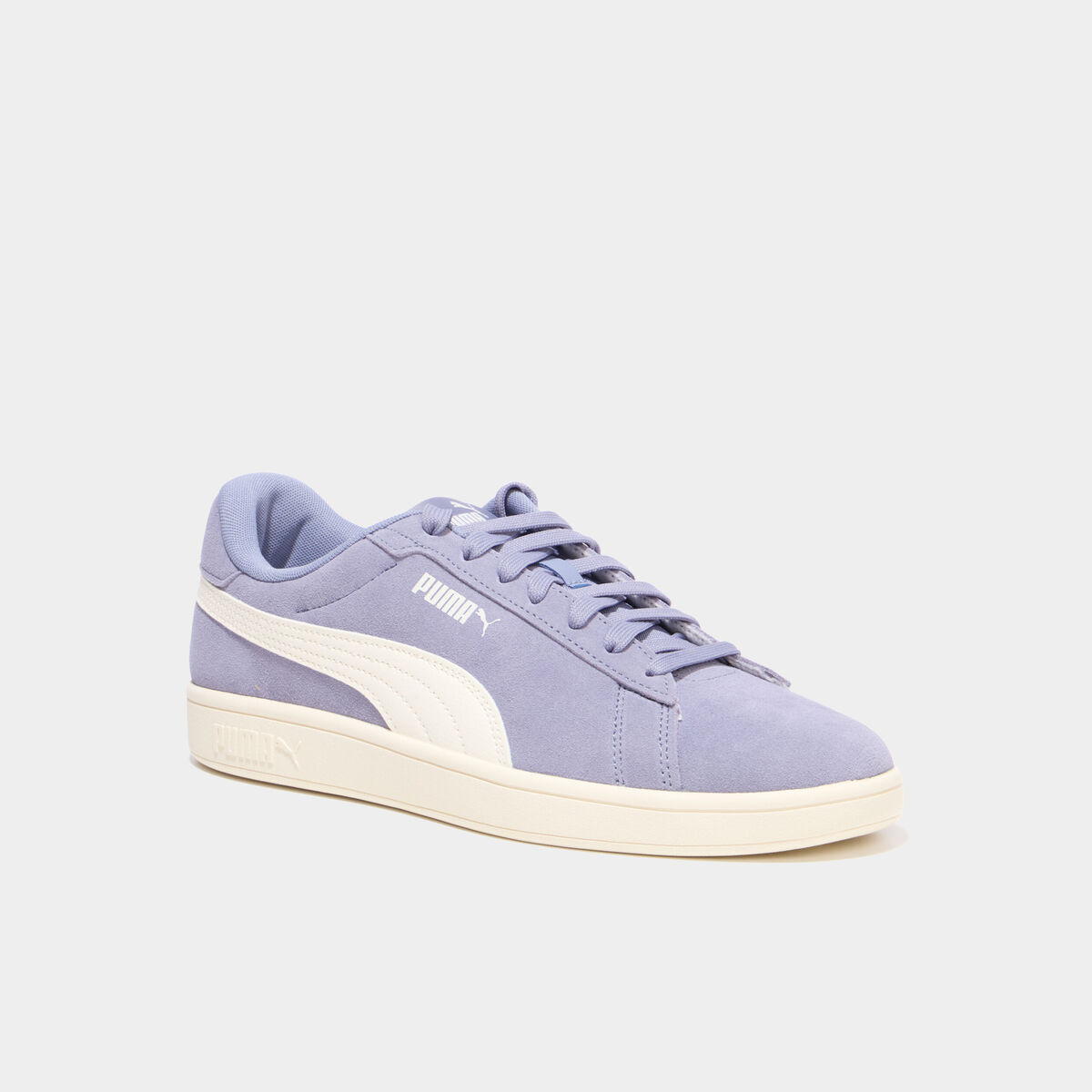 Baskets cuir su&eacute;dine Puma Smash V3 bleu homme