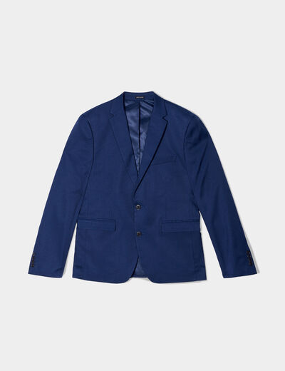 Veste de costume droite ajust&eacute;e bleu electrique homme