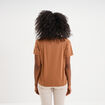 T-shirt manches courtes coton beige femme