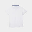 Polo manches courtes 1 poche blanc garçon