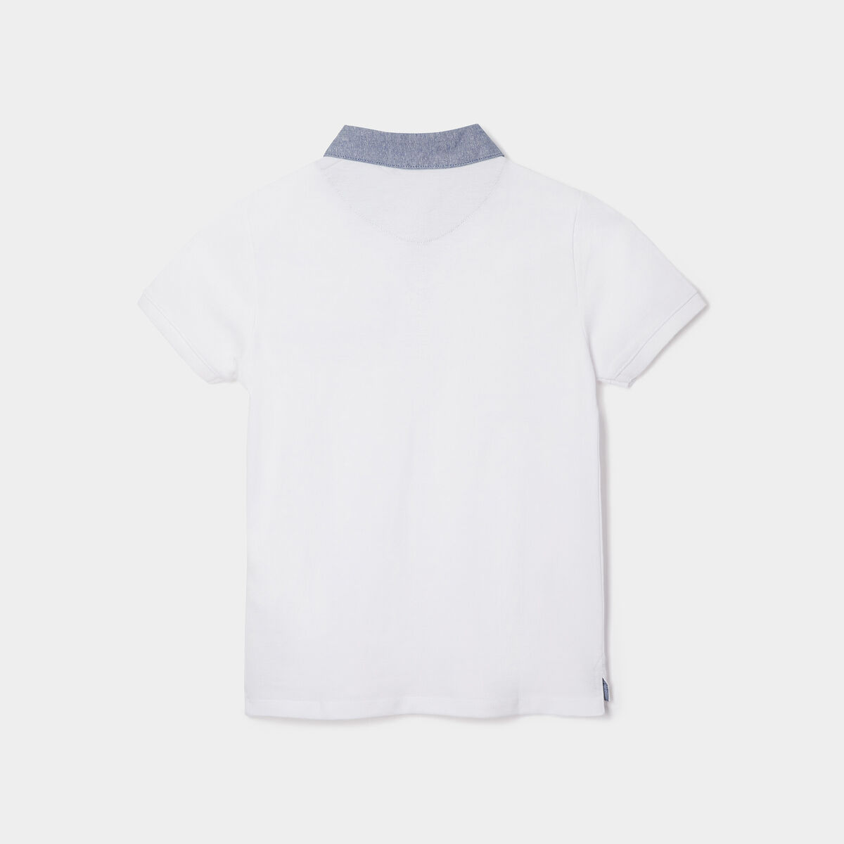 Polo manches courtes 1 poche blanc garçon