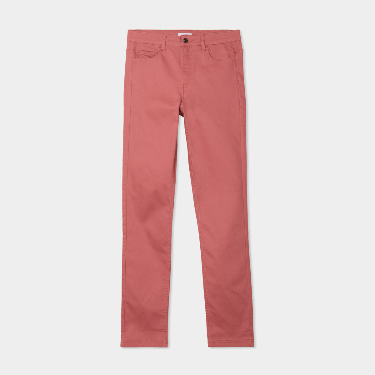 Pantalon slim stretch vieux rose femme