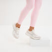 Baskets running &agrave; lacets gris argent femme