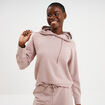 Sweat hoodie manches longues &agrave; capuche marron clair femme