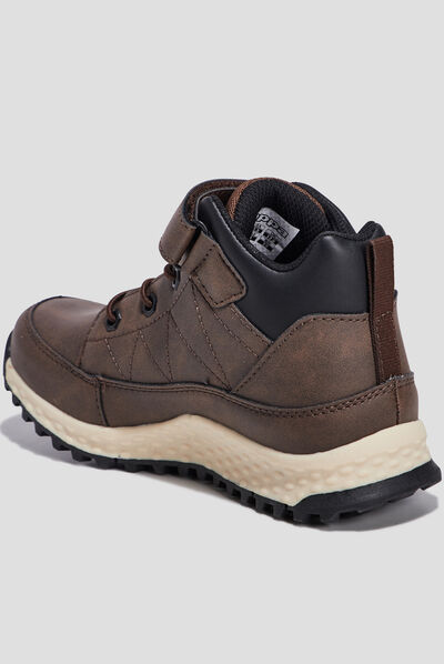 Baskets montantes Kappa Andem marron foncé garçon