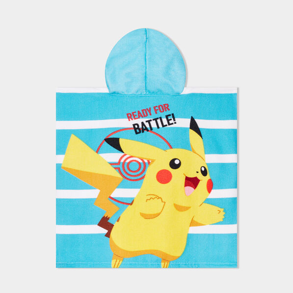 Cape de bain à capuche Pokémon Pikachu bleu garçon