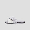 Chaussons mules fausse fourrure gris femme