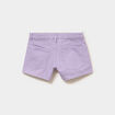 Short droit en coton taille ajustable mauve fille