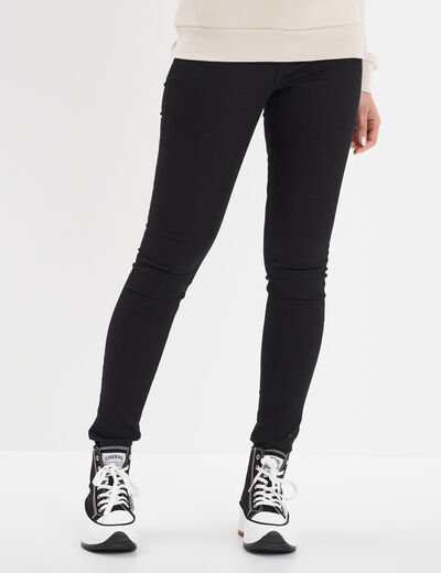 Pantalon slim taille standard noir femme