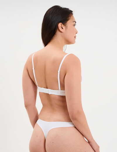Soutien-gorge push-up microfibre blanc femme