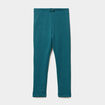 Legging doubl&eacute; chaud vert canard fille