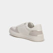 Baskets &agrave; lacets bi-mati&egrave;res blanc homme