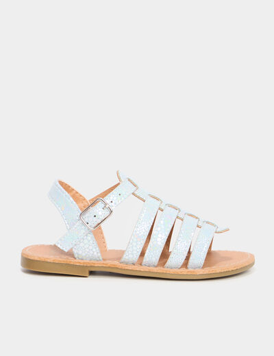 Sandales avec brides bleu ciel fille
