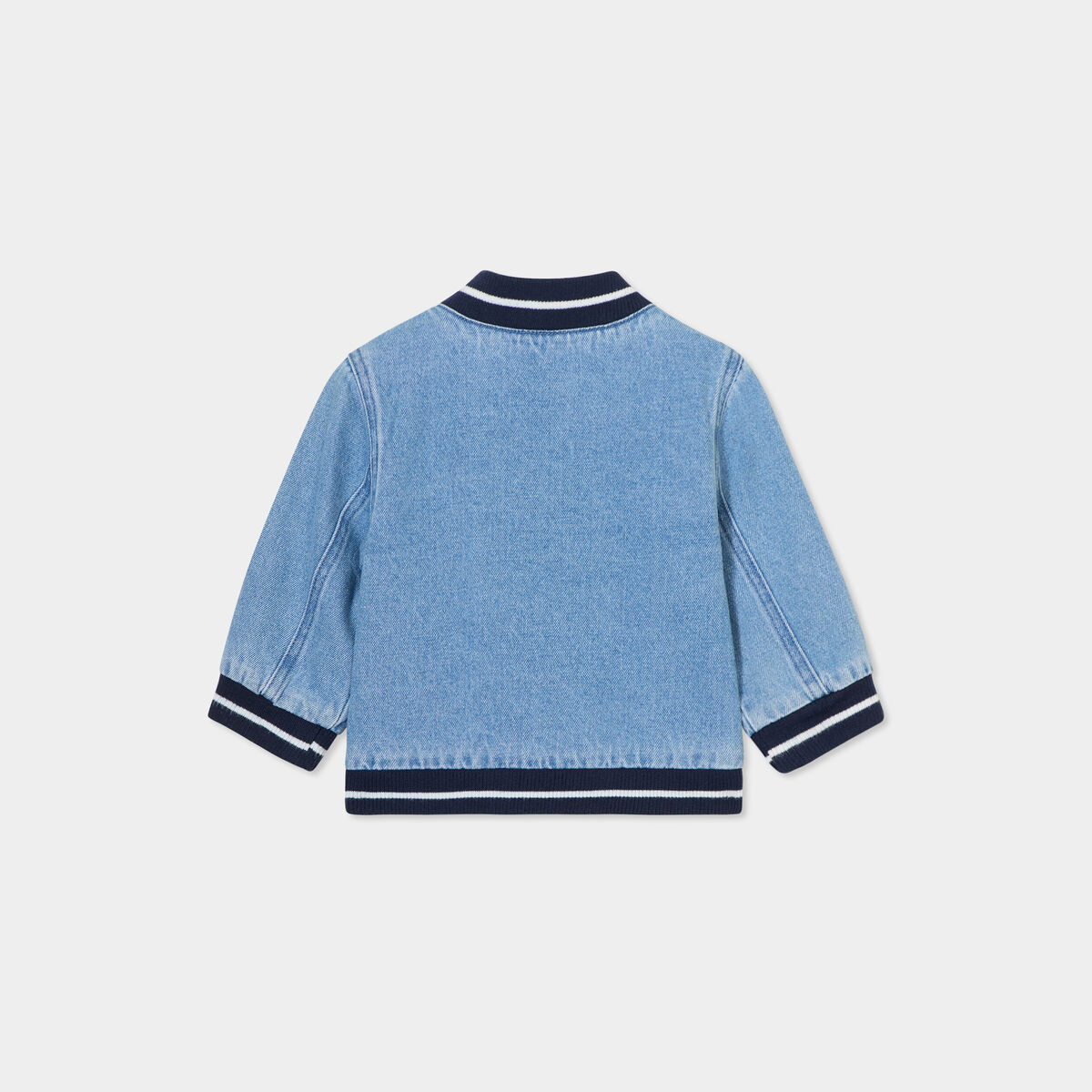 Veste teddy aspect jean Creeks en coton denim double stone b&eacute;b&eacute; gar&ccedil;on