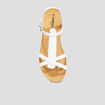 Sandales plates en cuir Creeks blanc femme