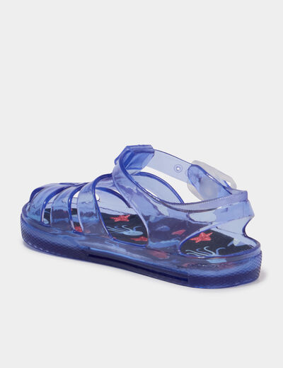 Sandales de plage bride d'attache bleu b&eacute;b&eacute; fille