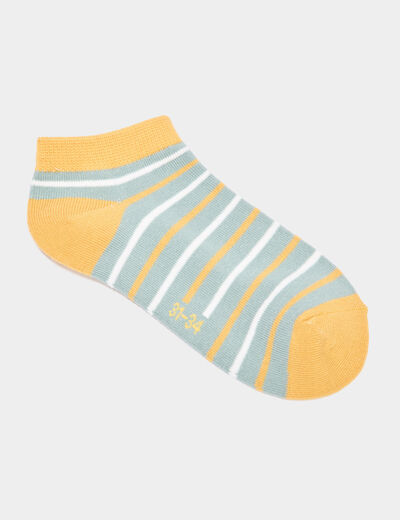 Lot 5 paires chaussettes basses orange corail garçon