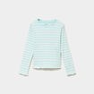T-shirt c&ocirc;tel&eacute; ajust&eacute; manches longues vert pastel fille
