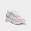 Baskets running semelle m&eacute;moire de forme multicolore fille