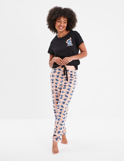 Ensemble pyjama Lilo et Stitch noir femme