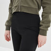 Pantalon flare taille haute élastiquée noir femme