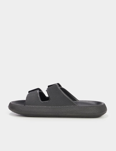 Mules avec boucles noir garçon