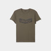 T-shirt manches courtes coton d&eacute;lav&eacute; vert kaki homme