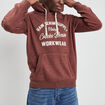 Gilet à capuche hoodie Creeks bordeaux homme