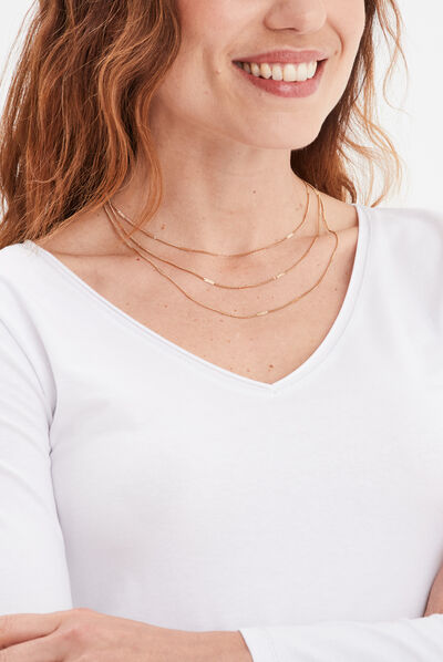 T-shirt manches longues blanc femme