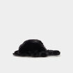 Mules fausse fourrure noir femme